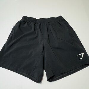 Gymshark Black Arrival Shorts 7” Medium Athletic Activewear Workout Gym Running